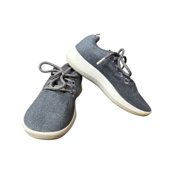 Women’s Allbirds Wool Runners Lace Up Grey White WR Athletic Sneakers Size 7 - Picture 1 of 7